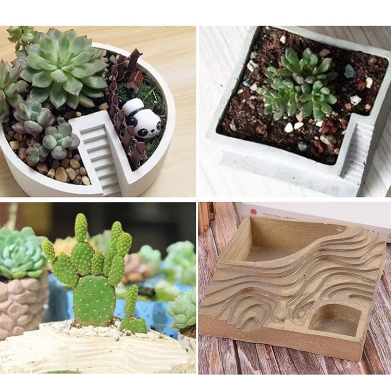 LCMOLDS Succulents Silicone Molds For Concrete - thumbnail 3