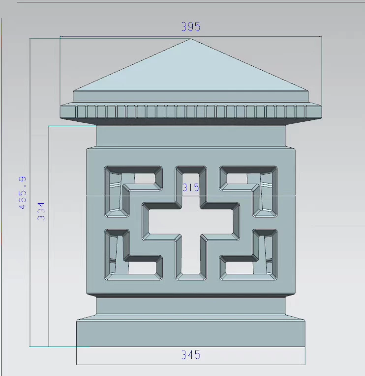 LCMOLDS Concrete Palace Lantern Molds For Garden Decoration - thumbnail 9