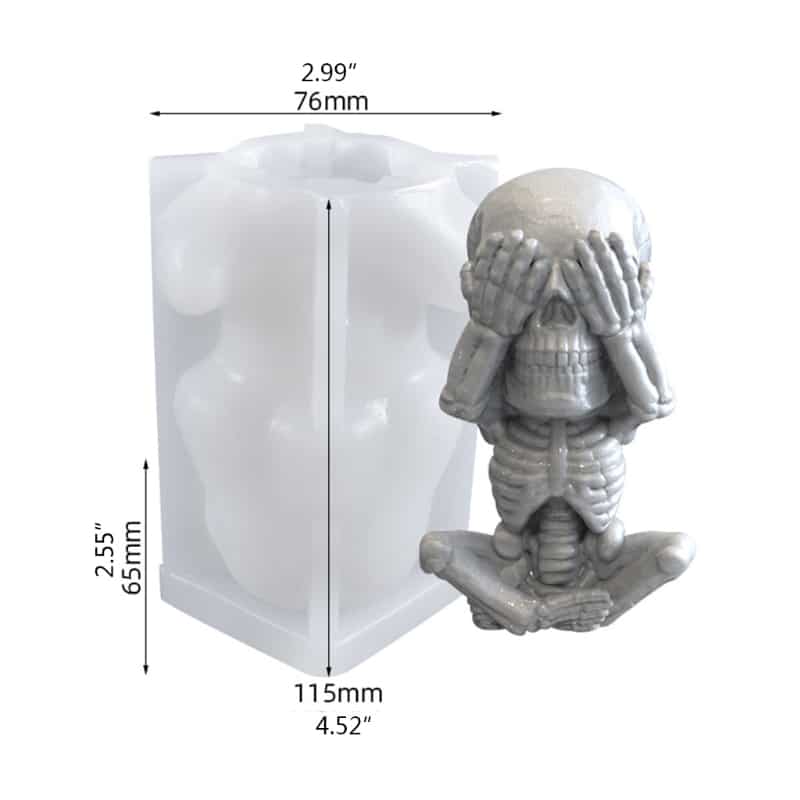 LCMOLDS Skull Candle Molds Funny Design - thumbnail 5