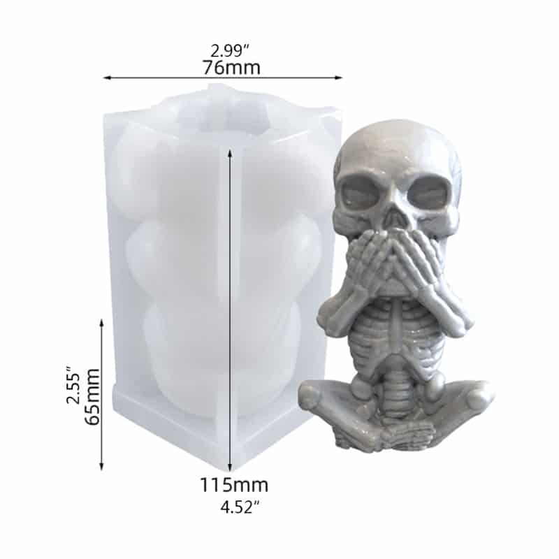 LCMOLDS Skull Candle Molds Funny Design - thumbnail 4