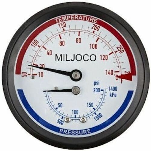 3-10-78427 Pressure Temperature Gauge (Back)
