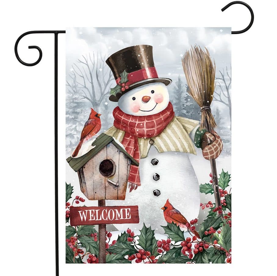 FLAG JOLLY SNOWMAN WELCOME