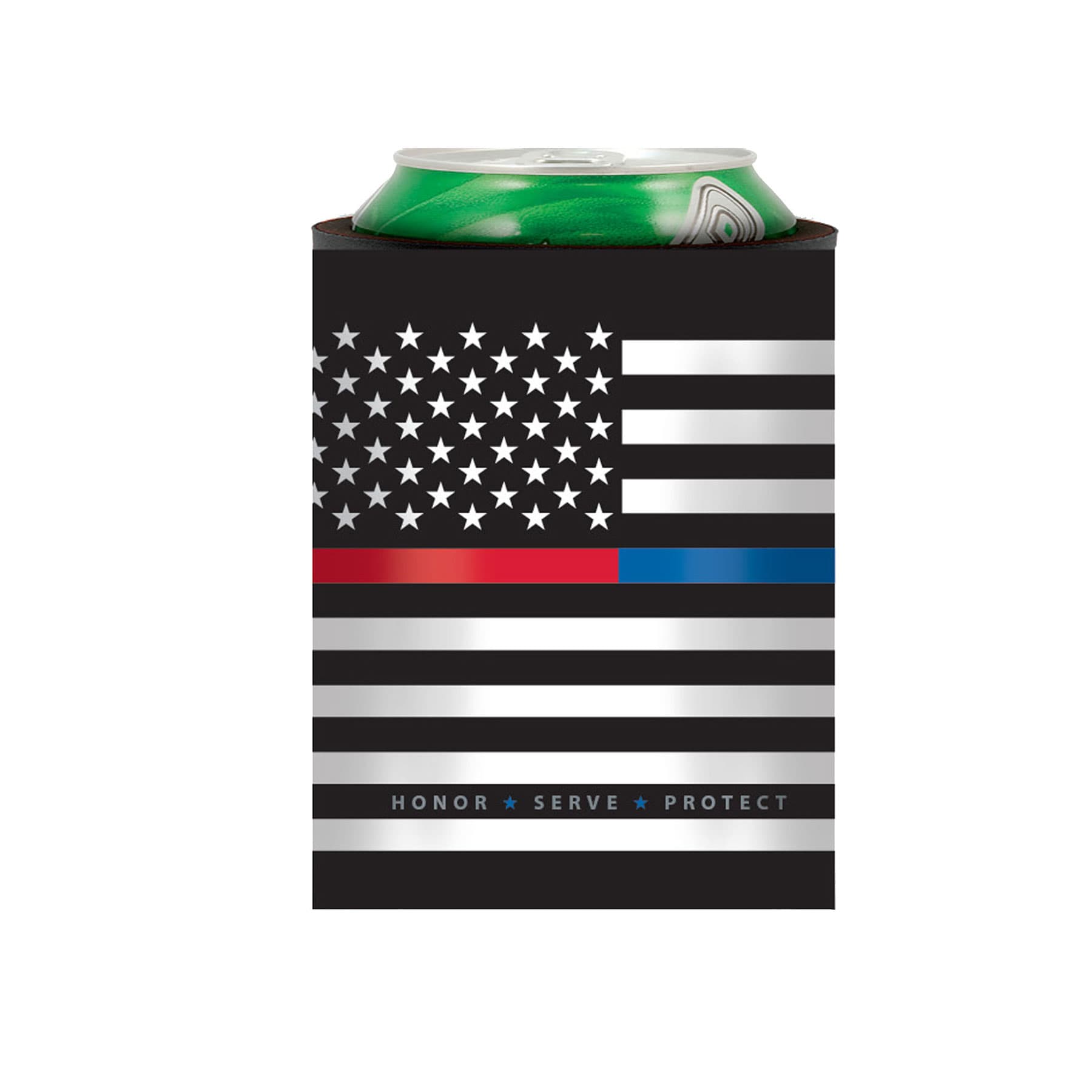 CAN COOLER FLAG FIRST RESPONDER