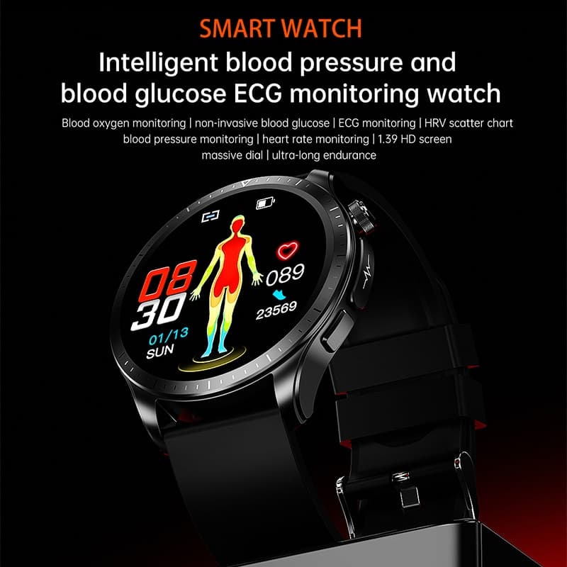 LIGE Smart Health v1.0 – IP68 (Blood Glucose + ECG + PPG) Smartwatch - thumbnail 2