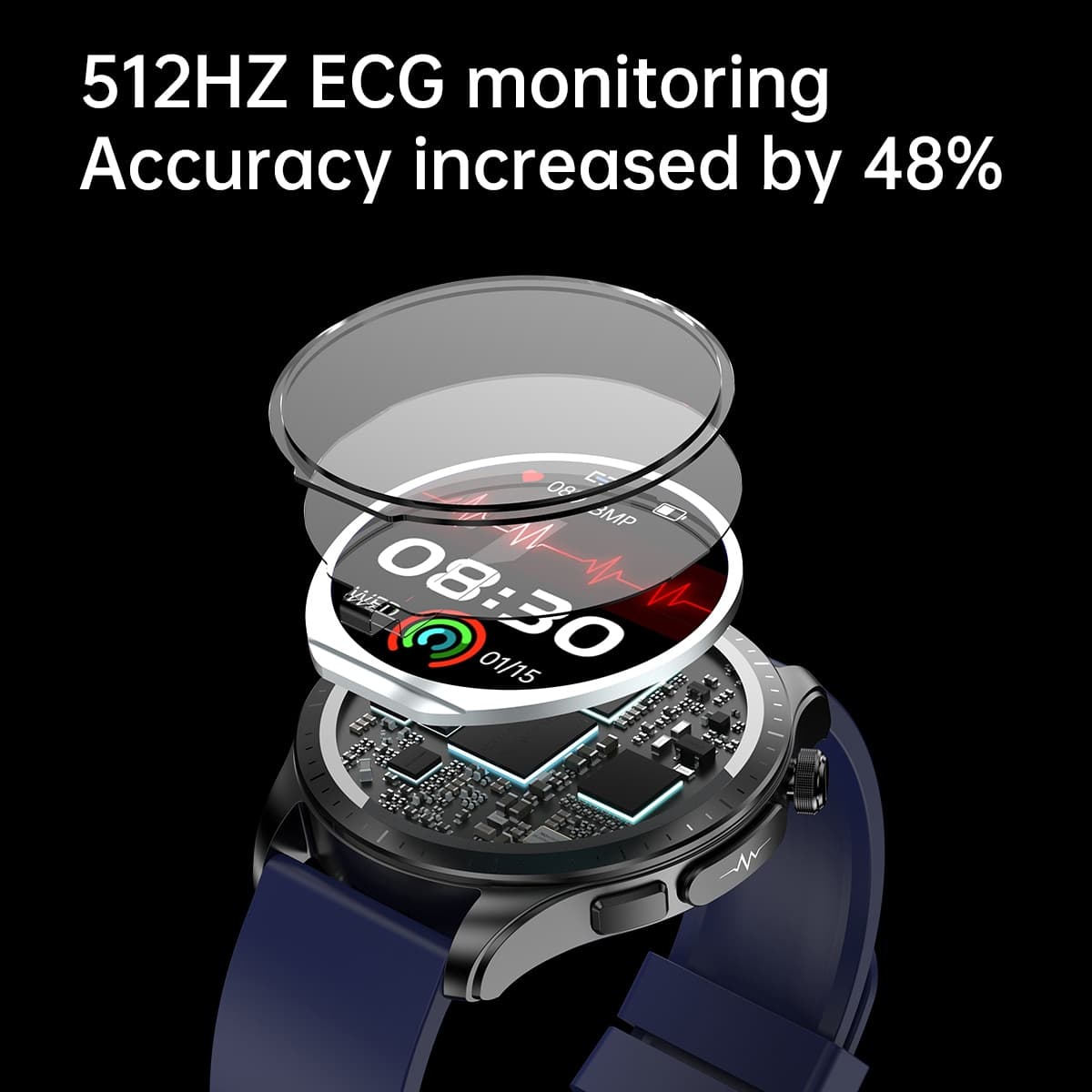 LIGE Smart Health v1.0 – IP68 (Blood Glucose + ECG + PPG) Smartwatch - thumbnail 4