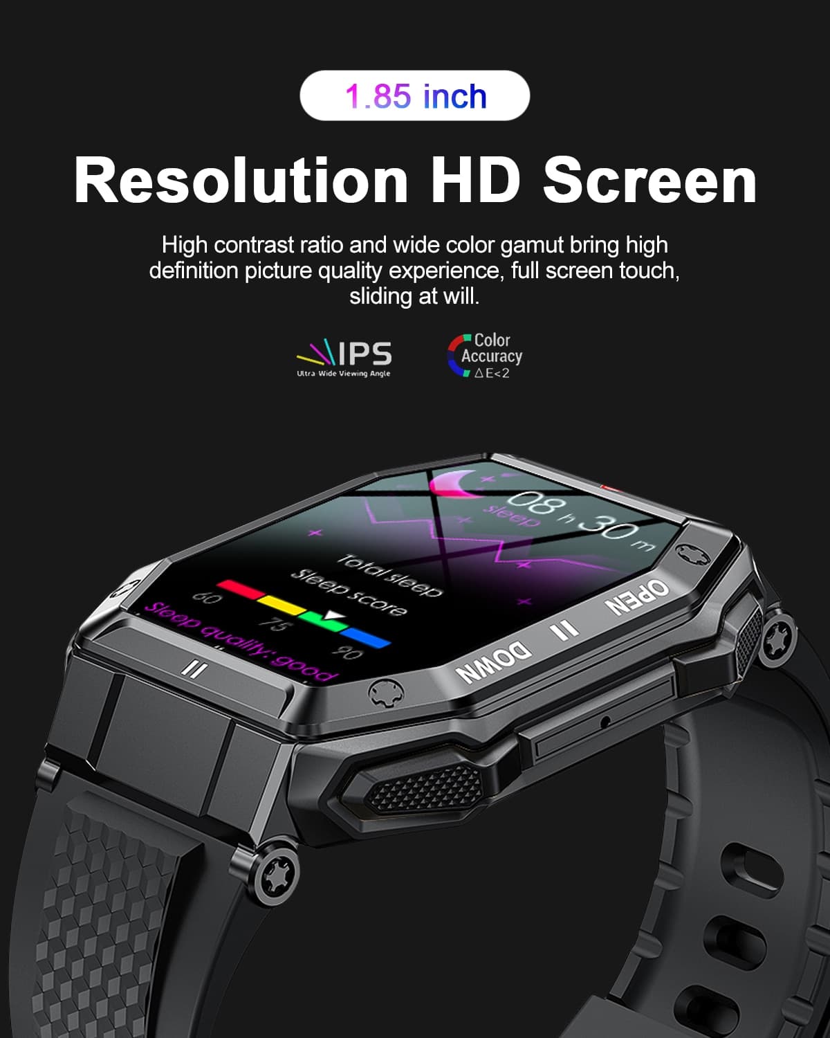 LIGE Military v1.0 – 5ATM Waterproof Fitness &amp; Activity Tracker Smart Watch - thumbnail 2