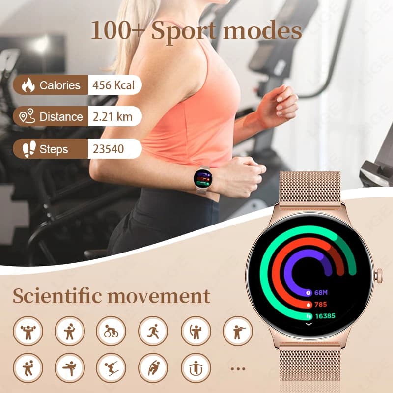 LIGE Moon v1.0 – 1.43″ AMOLED Full Touch Screen Smartwatch - thumbnail 6