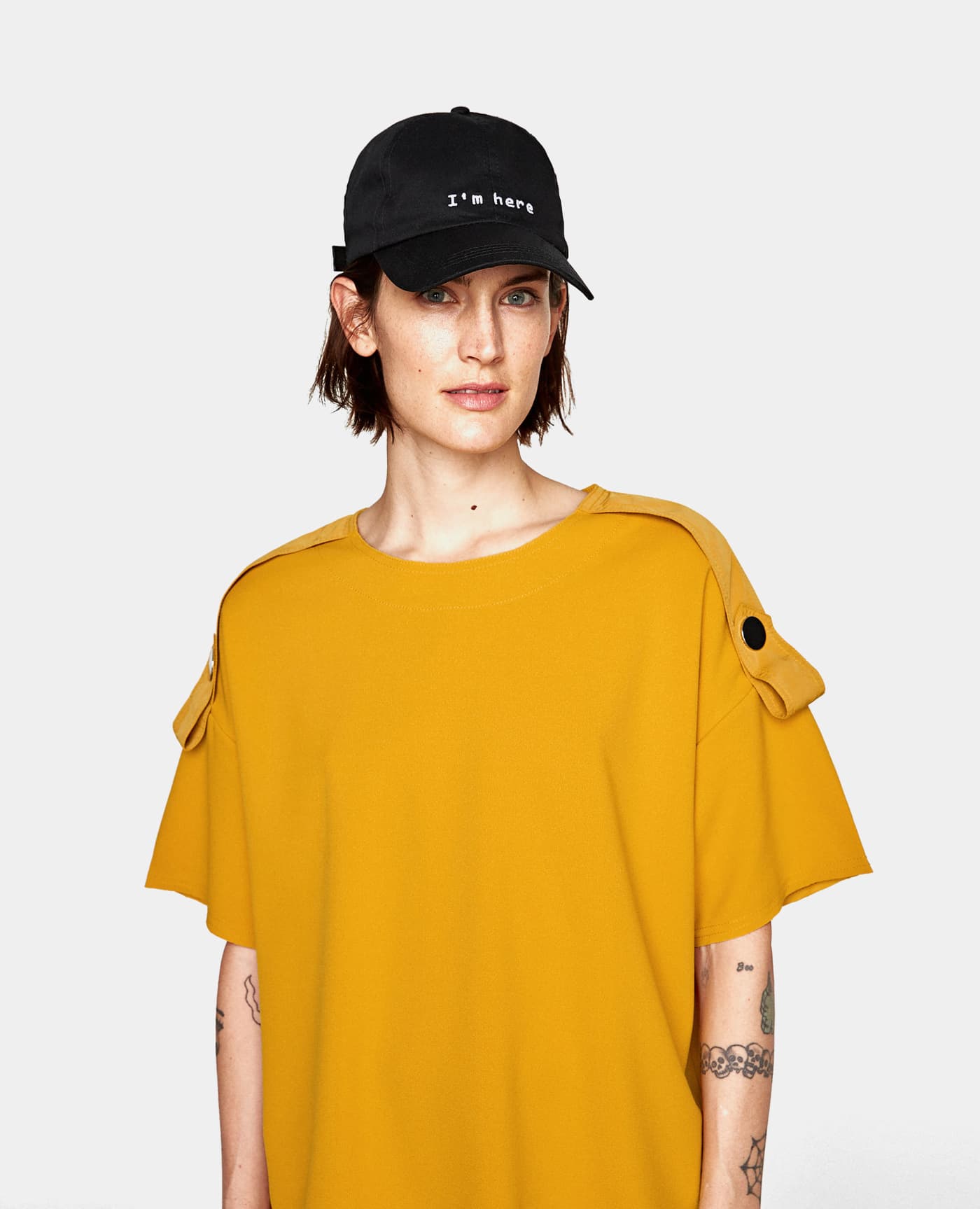 Split Sleeve Top in Champagne - thumbnail 2