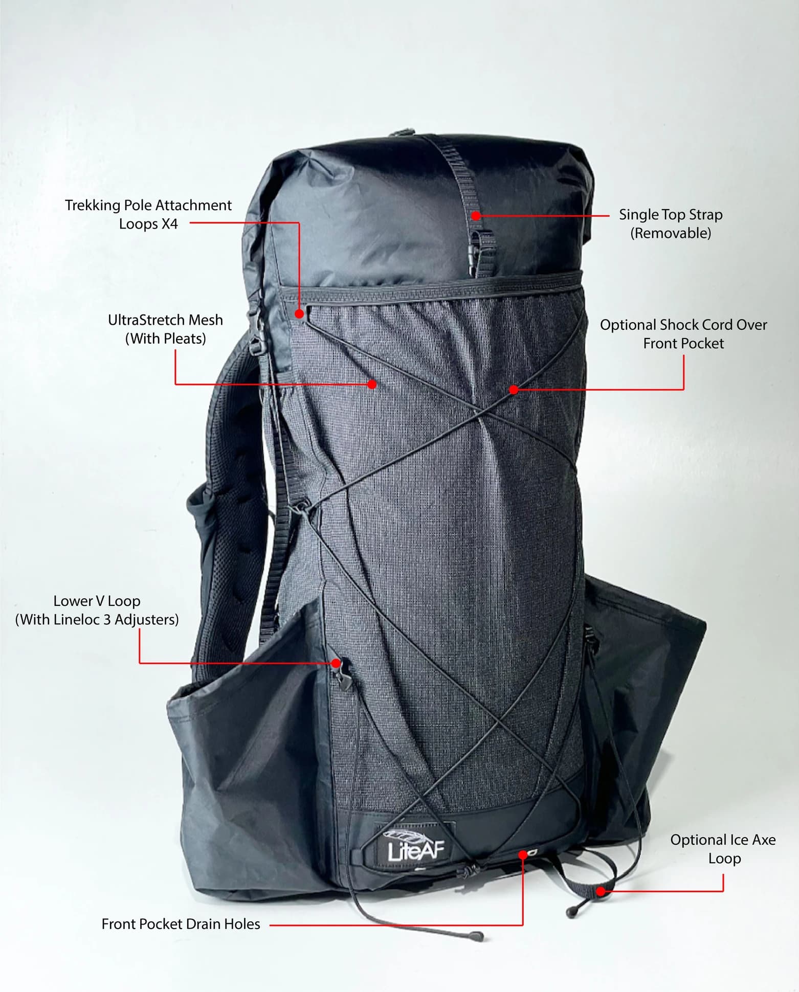 Dyneema 20L Curve Frameless Custom Ultralight Backpack - thumbnail 2