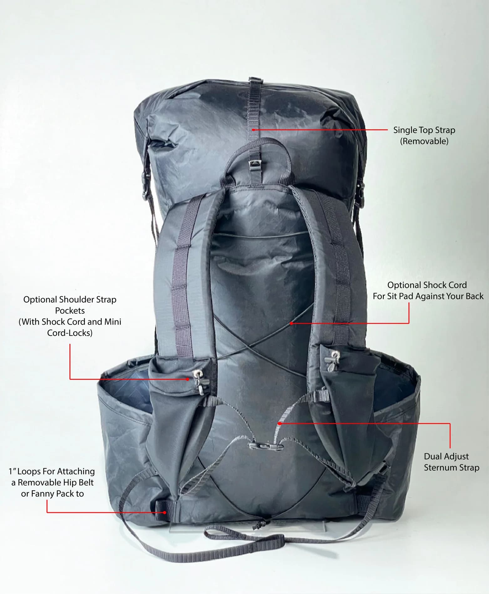 Dyneema 20L Curve Frameless Custom Ultralight Backpack - thumbnail 4