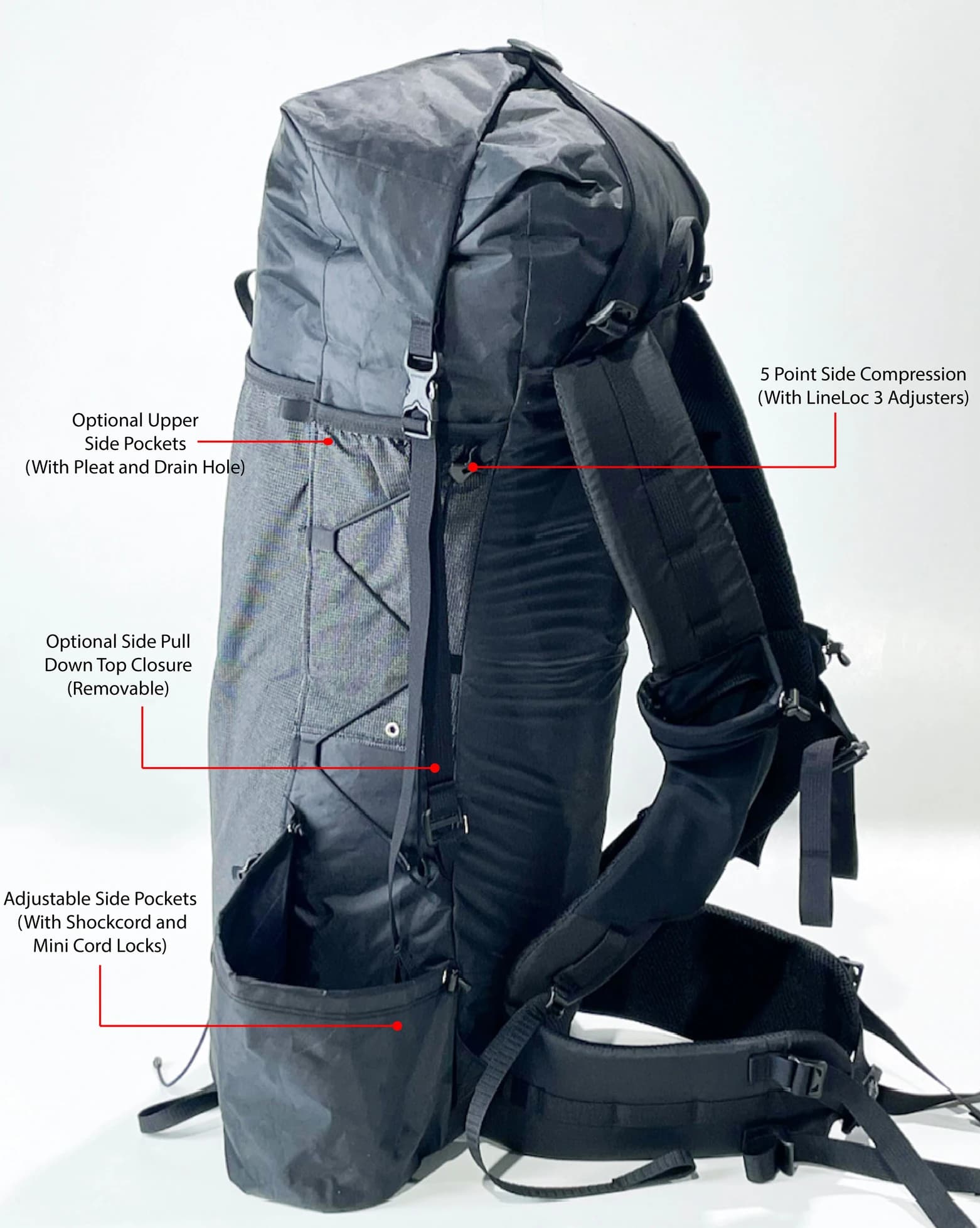 Dyneema 40L Curve Full Suspension Custom Backpack - thumbnail 4