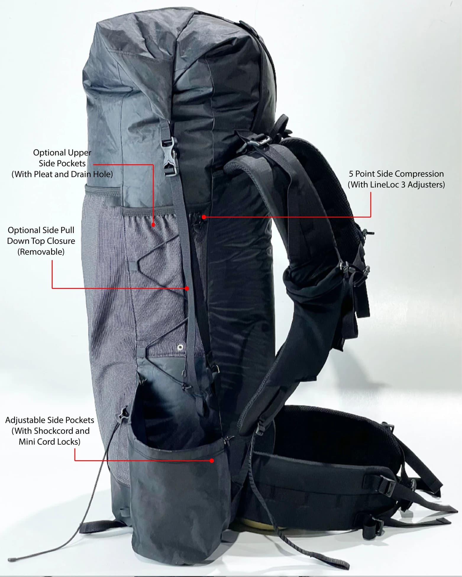 Dyneema 46L Curve Full Suspension Custom Backpack - thumbnail 3