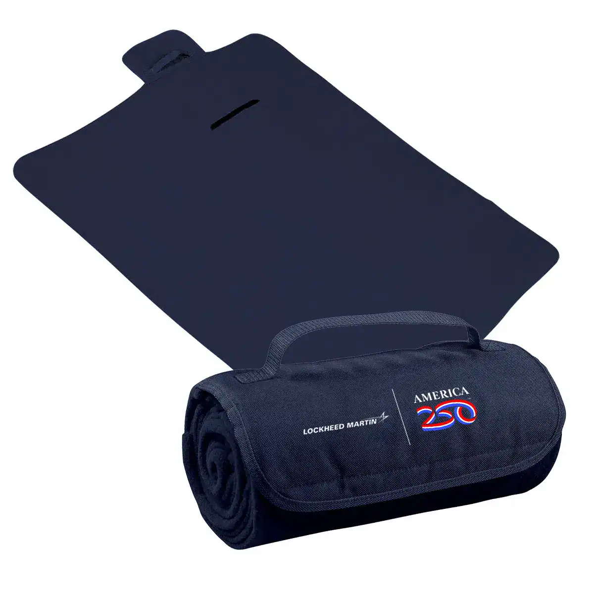 America250™ Recycled Roll-Up Blanket – LM Logo