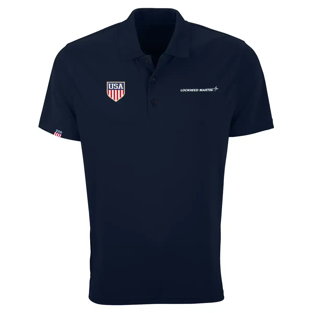 Men’s Vansport Omega Solid Mesh Tech Polo – America 250 - thumbnail 3