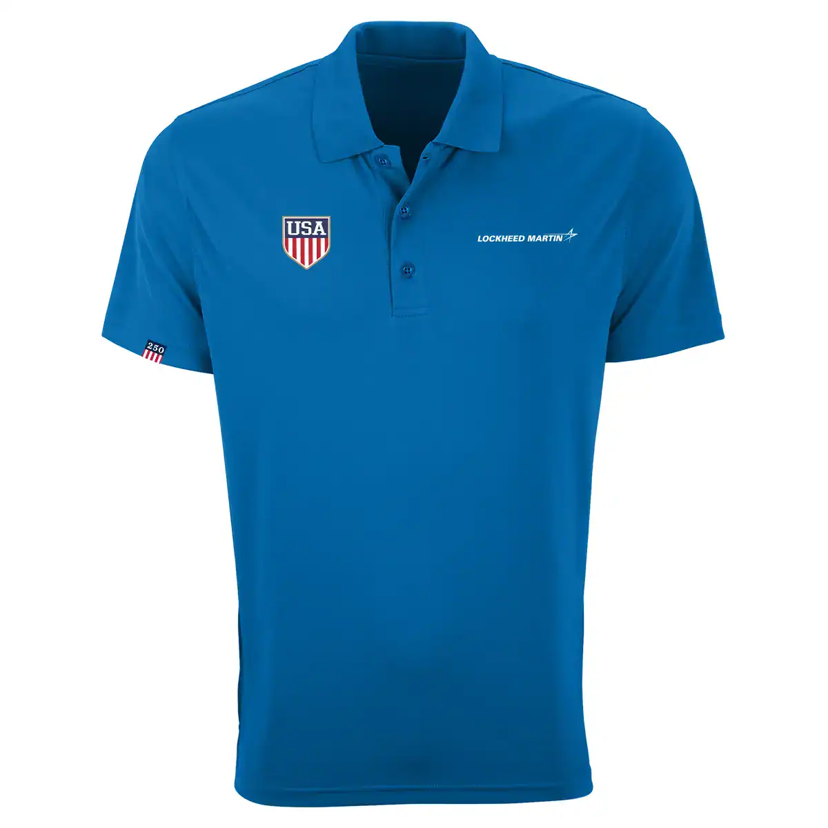 Men’s Vansport Omega Solid Mesh Tech Polo – America 250