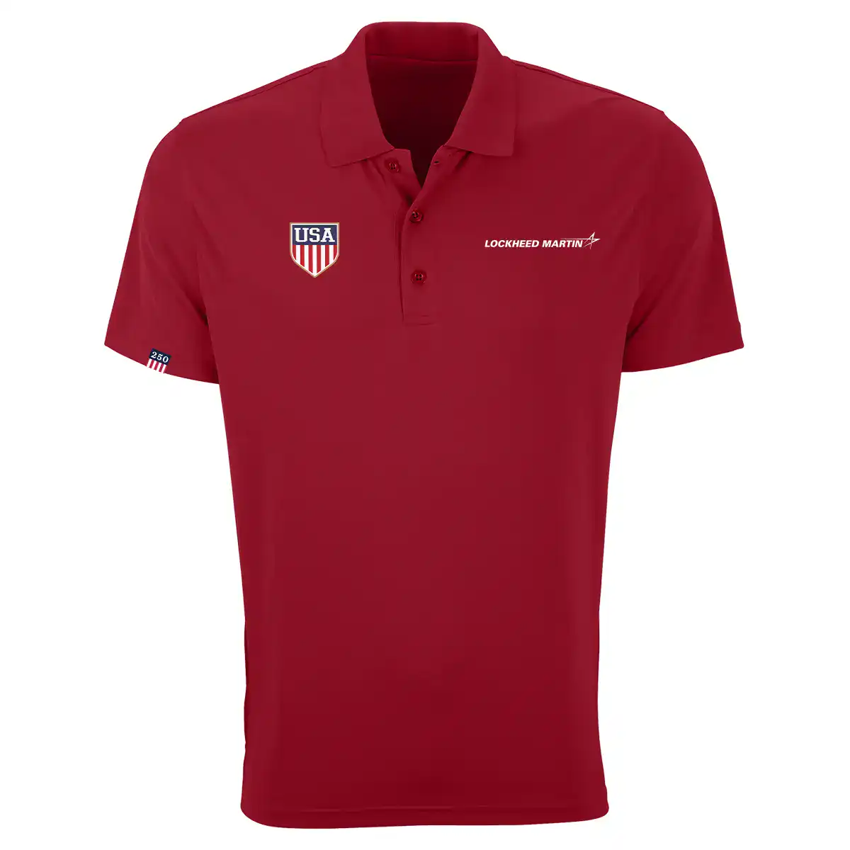 Men’s Vansport Omega Solid Mesh Tech Polo – America 250 - thumbnail 2