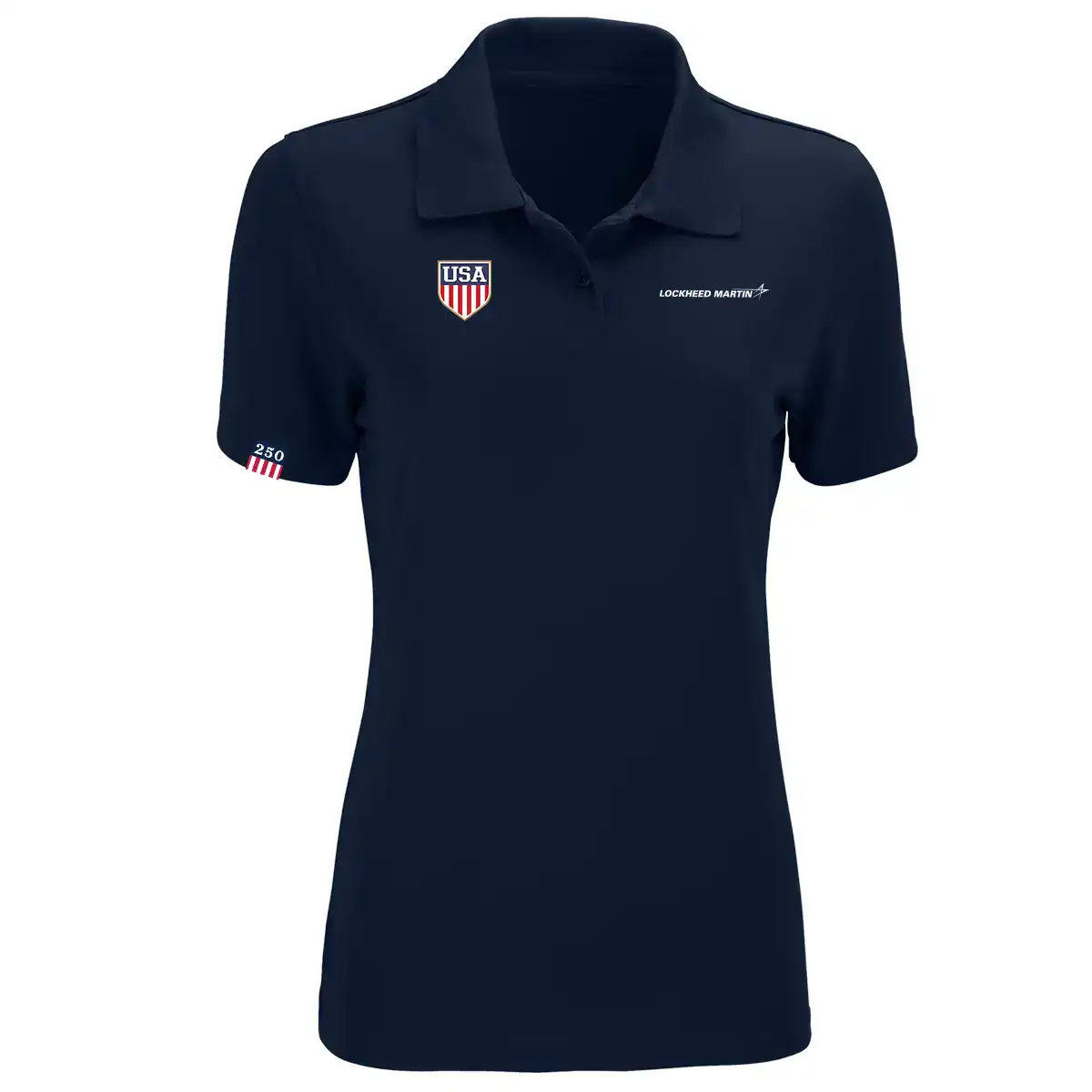 Women’s Vansport Omega Solid Mesh Tech Polo – America 250 - thumbnail 3