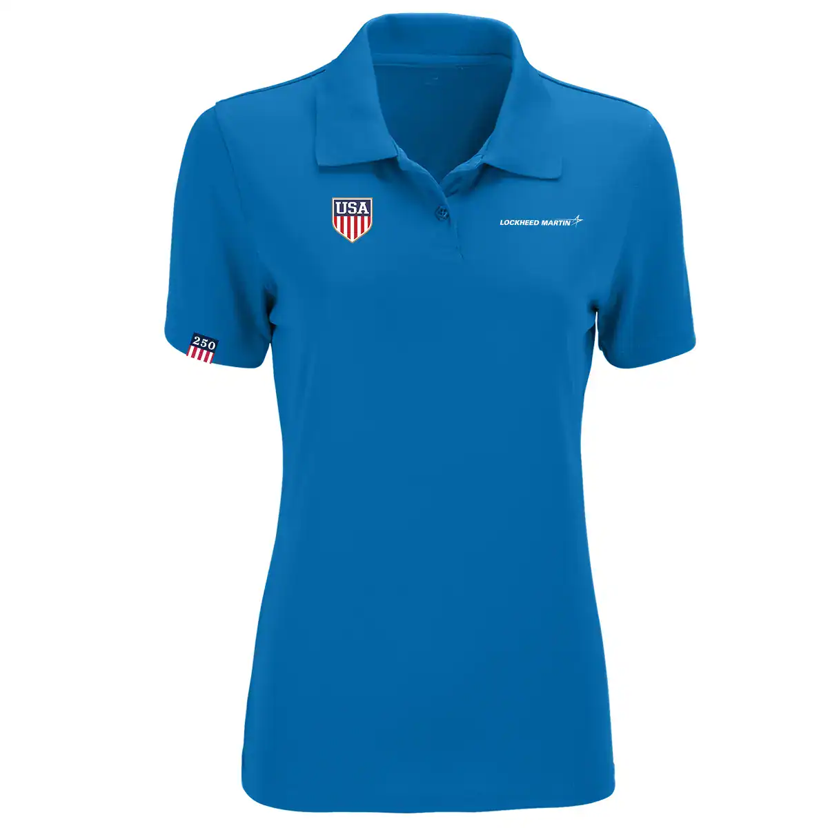 Women’s Vansport Omega Solid Mesh Tech Polo – America 250