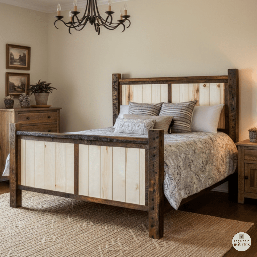 Barnwood & Aspen Bed – Rustic Reclaimed Wood | Durango Collection