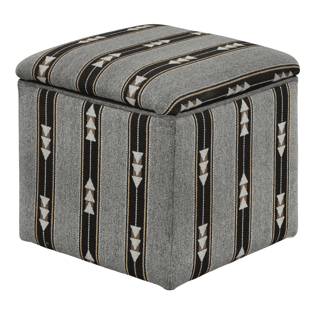Fireside Lodge Rustic Upholstered Storage Cube