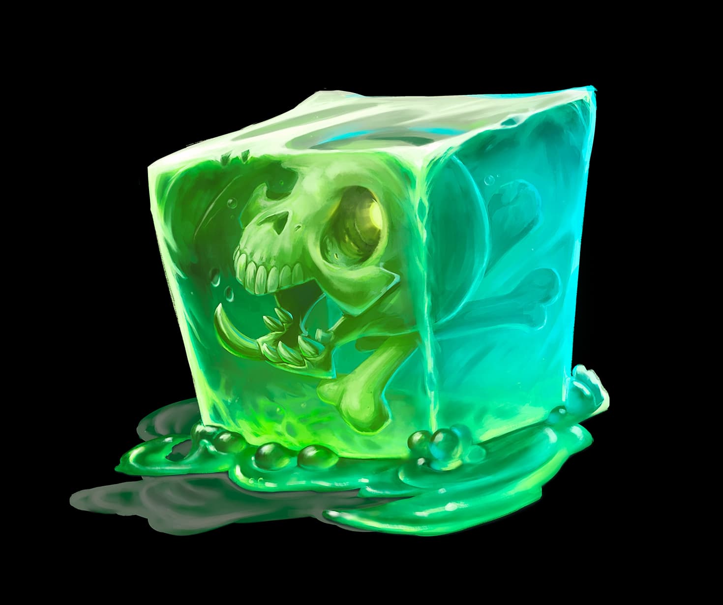 Gelatinous Ooze Resin Dice - thumbnail 2
