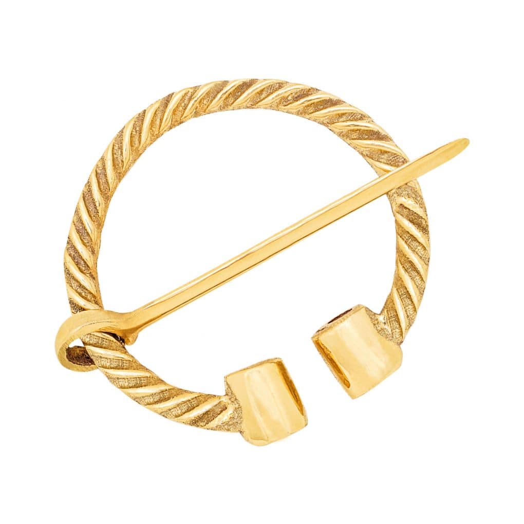 Viking Penannular Brooch Pure Brass Cloak Clasp - thumbnail 5