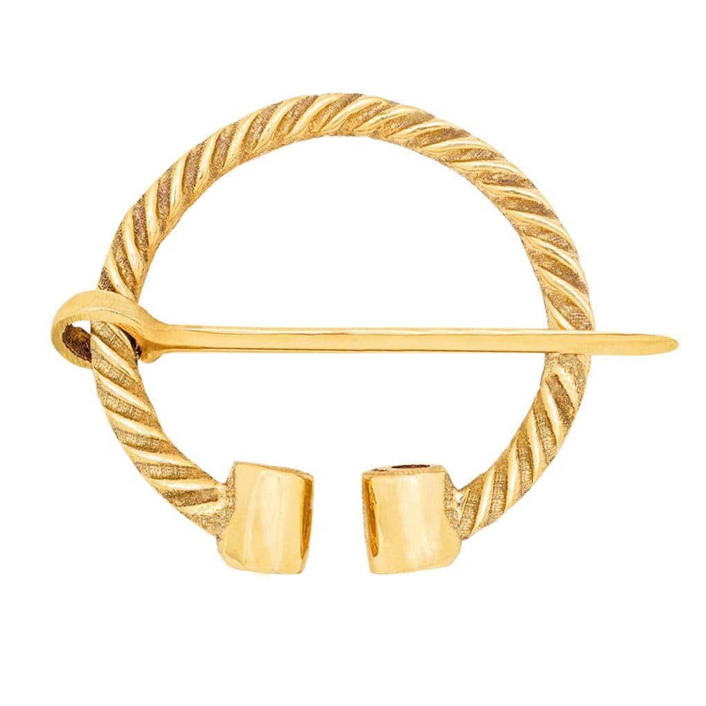 Viking Penannular Brooch Pure Brass Cloak Clasp - thumbnail 4