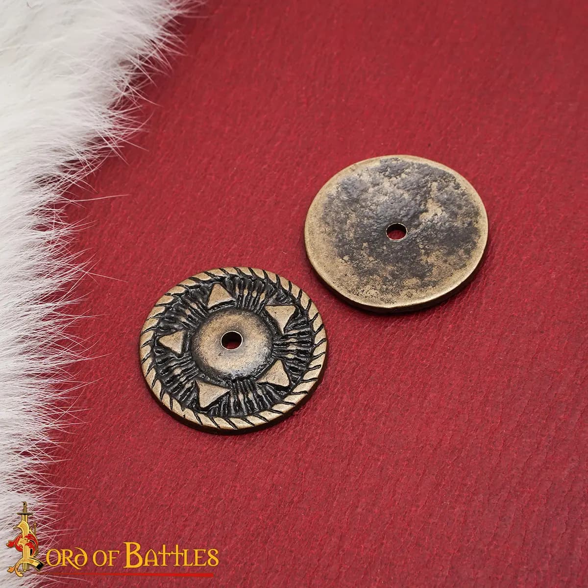 Antique Brass Conchos Set of 5 - thumbnail 8