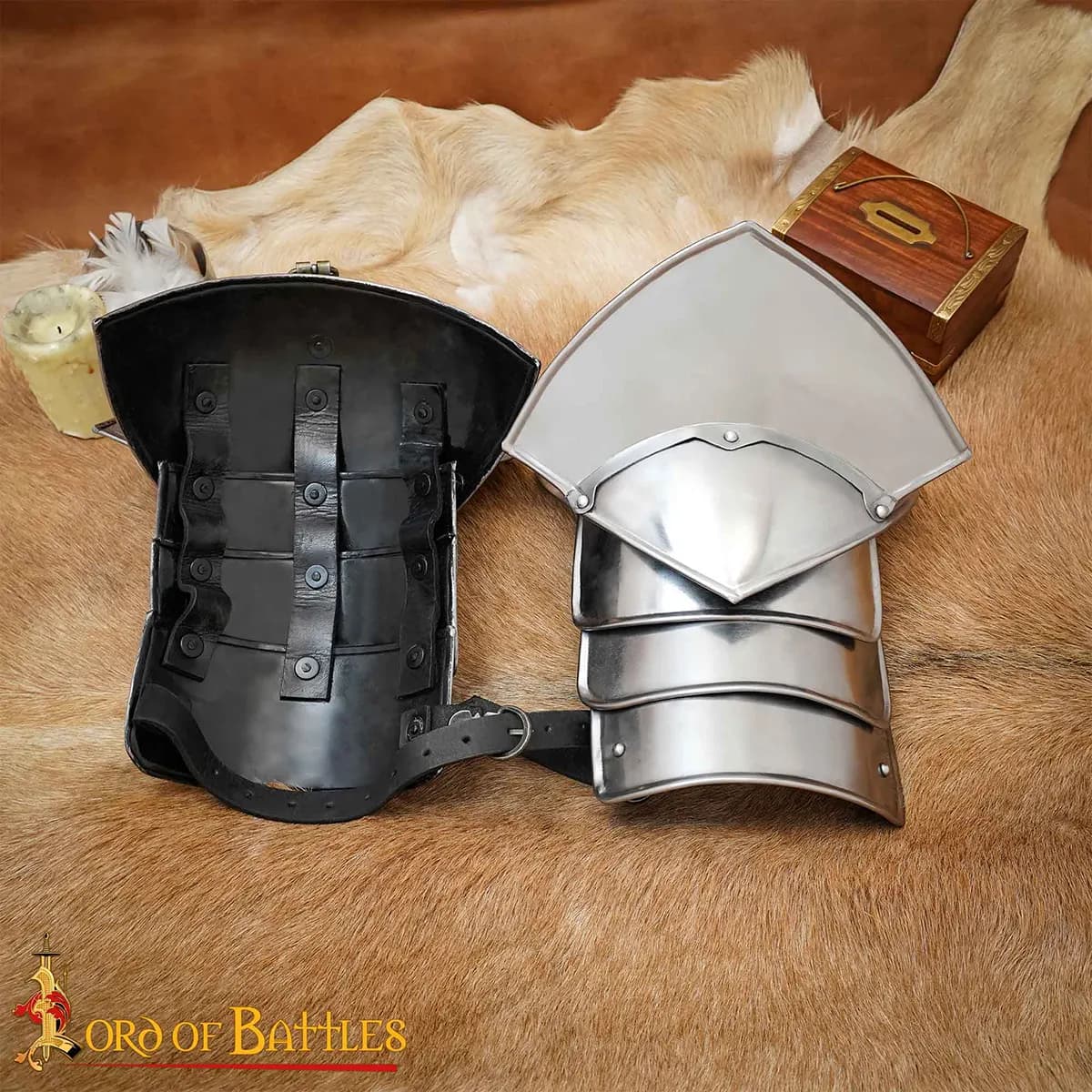 Questing Knight Medieval Fantasy Pauldrons with Blade Breakers