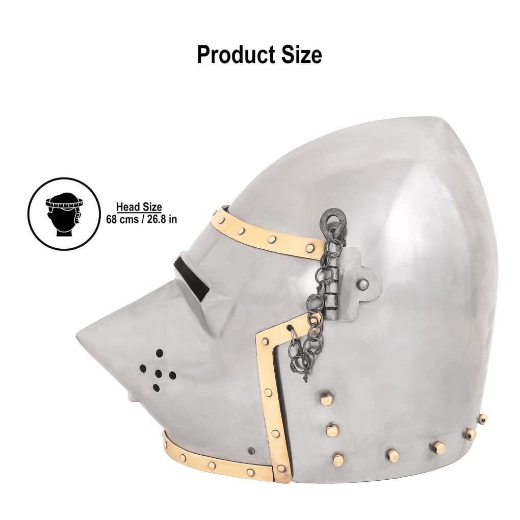 Medieval Hounskull Pigface Bascinet - thumbnail 3