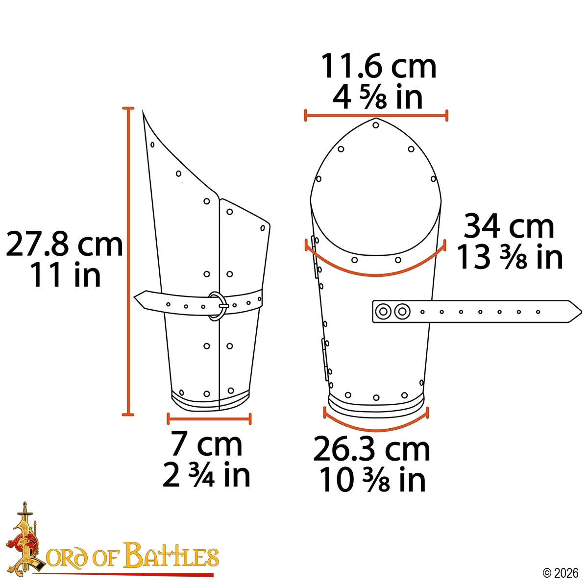 14th–15th Century Warrior Bracers | Steel Forearm Armor with Suede Lining - thumbnail 3