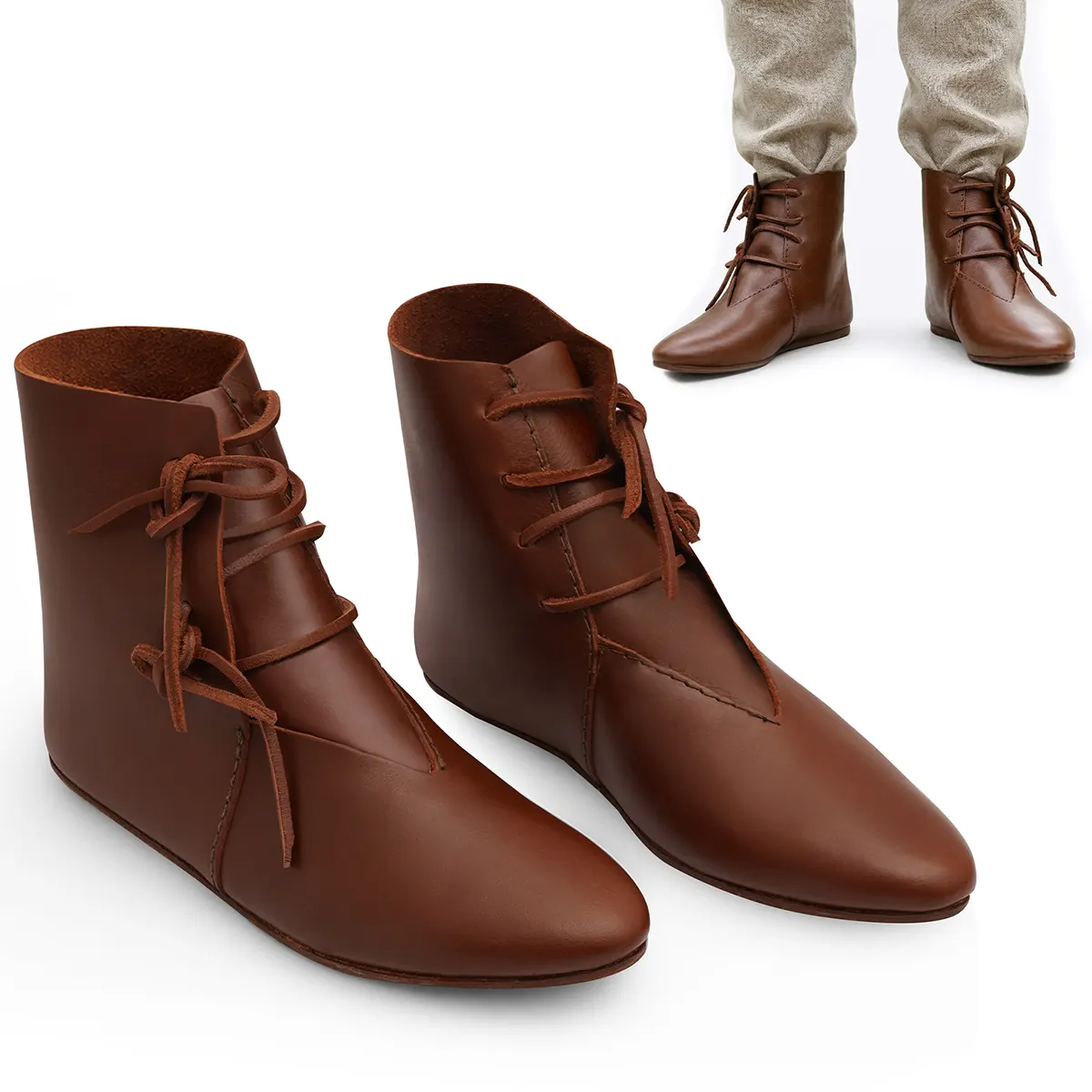15th Century Medieval Leather Shoes - thumbnail 4