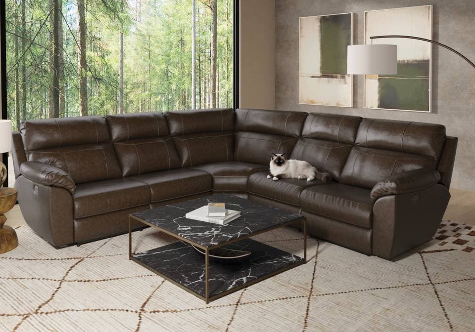 Sanford Espresso 5-Piece Sectional - thumbnail 2