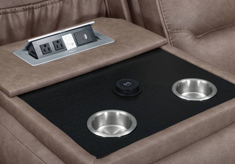 Dawson Brown Power Reclining Loveseat - thumbnail 5