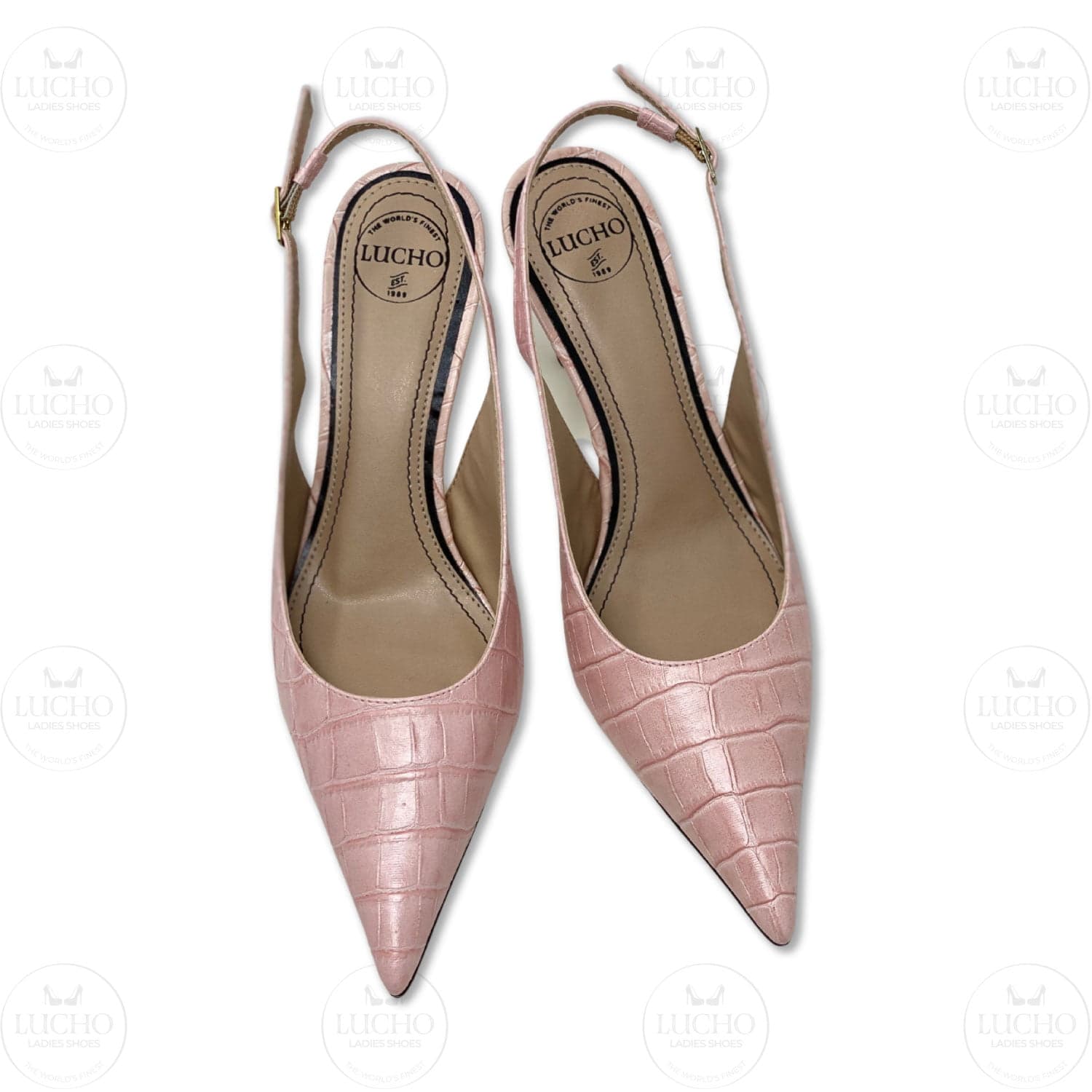 Rose Croco Scarpin Slingback - thumbnail 3