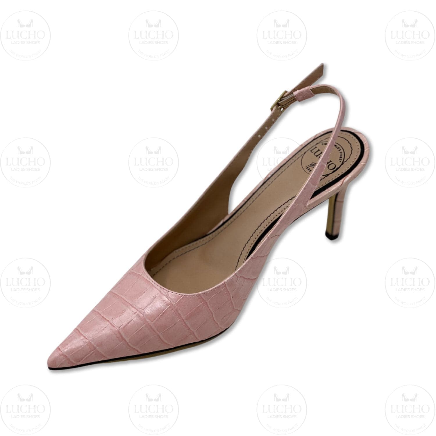 Rose Croco Scarpin Slingback - thumbnail 5