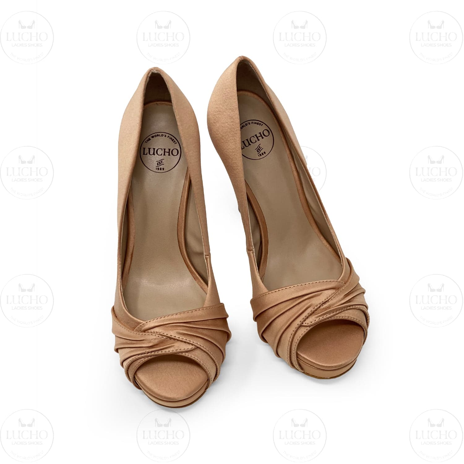 Blush Satin Peep Toe