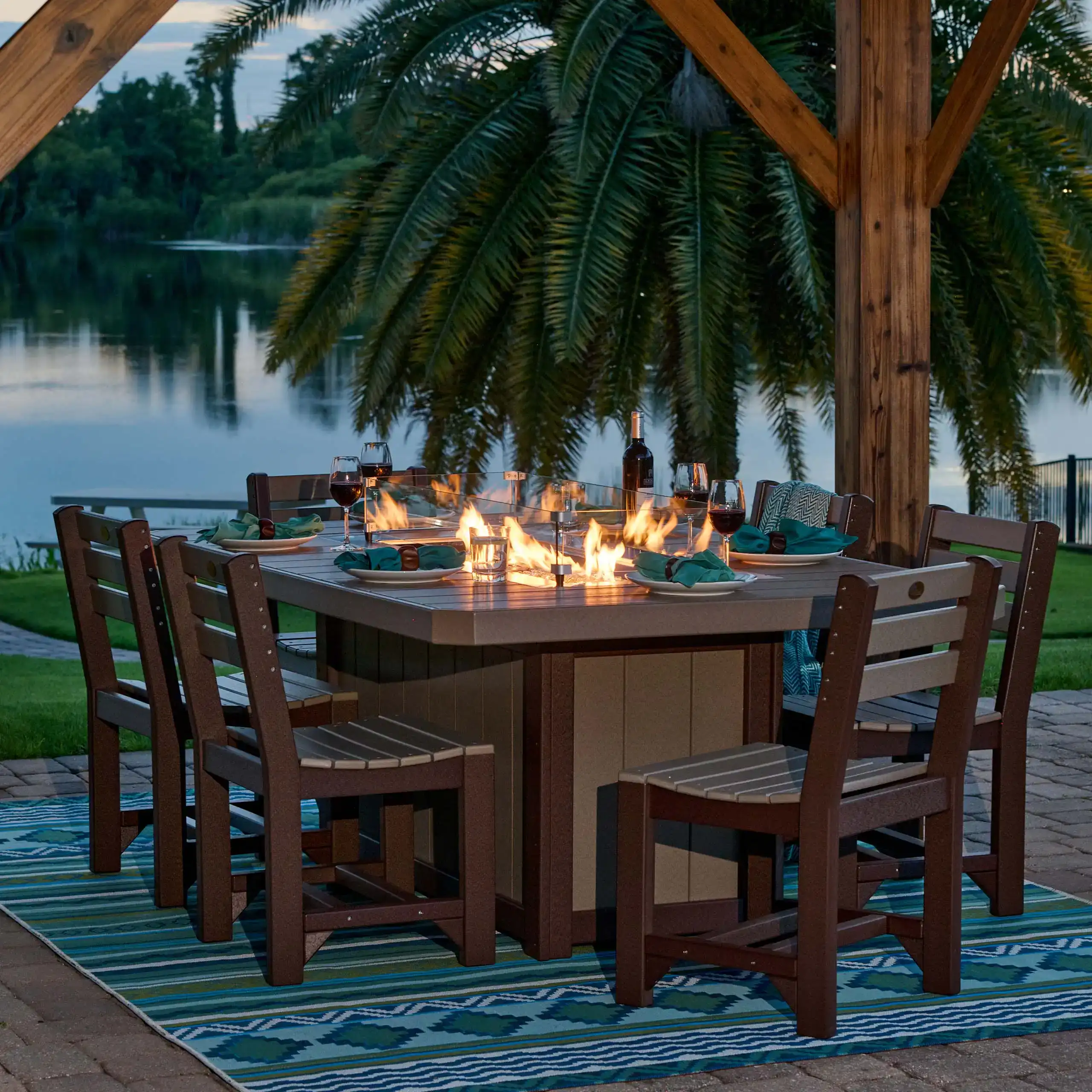 Lumin Fire Table 79″ Rectangular - thumbnail 3