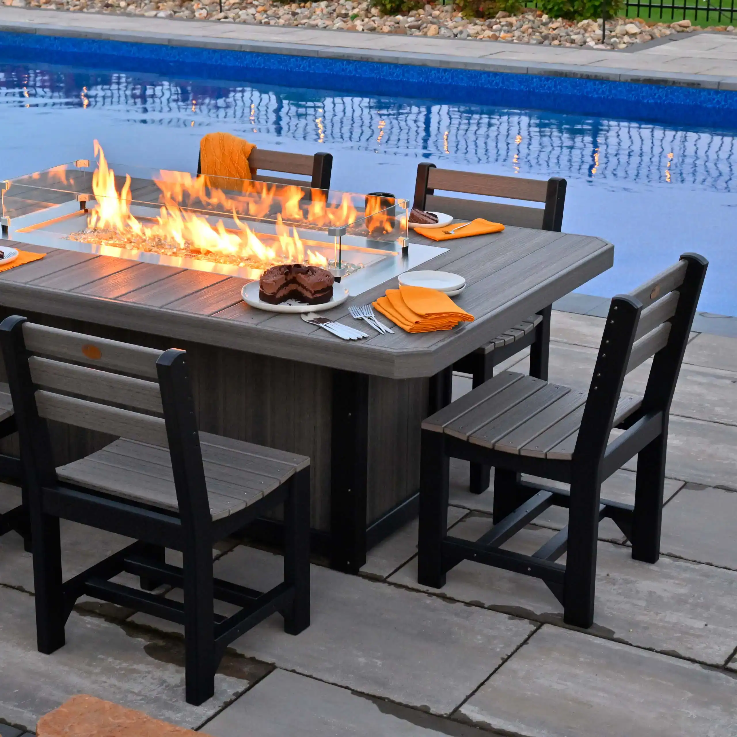 Lumin Fire Table 79″ Rectangular - thumbnail 2