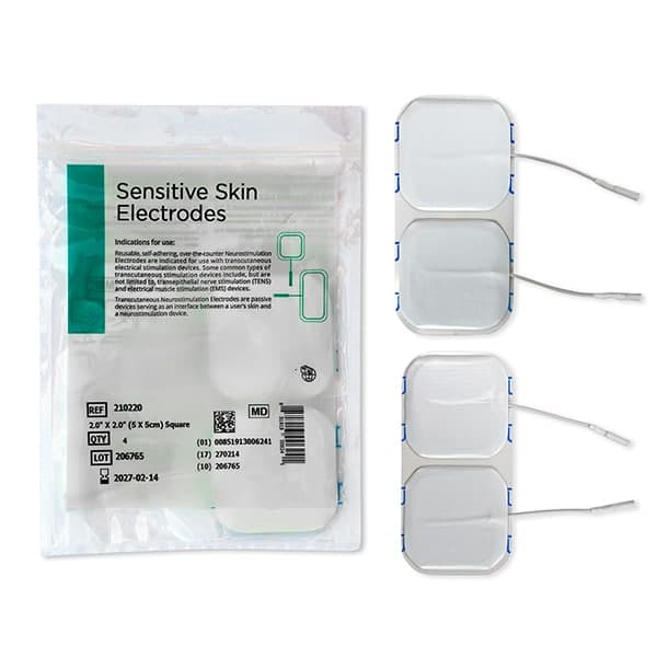 Reusable “Sensitive Skin” Electrodes Single Package (4 count)