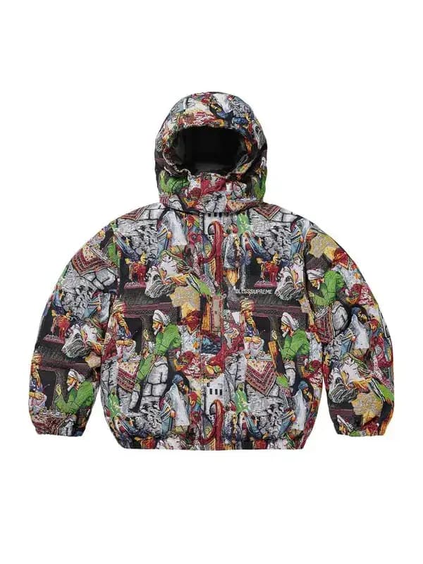Supreme Bless Tapestry Puffer Jacket