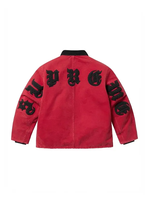 Supreme Old English Canvas Red Jacket - thumbnail 2