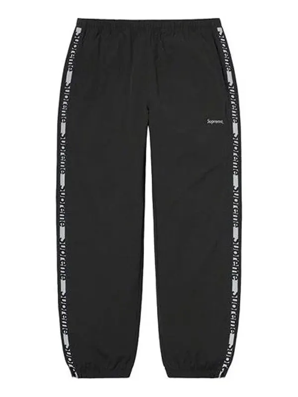 Reflective Track Zip Black Trouser