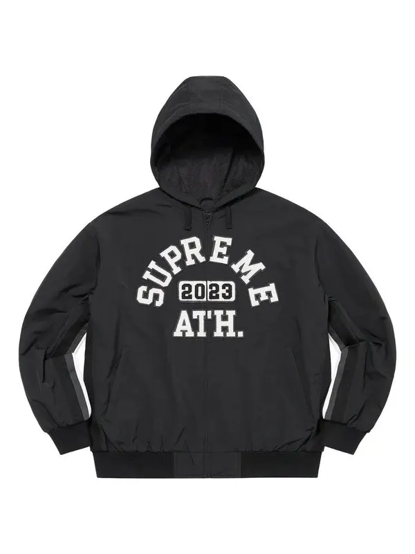 Supreme Applique Black Hooded Jacket