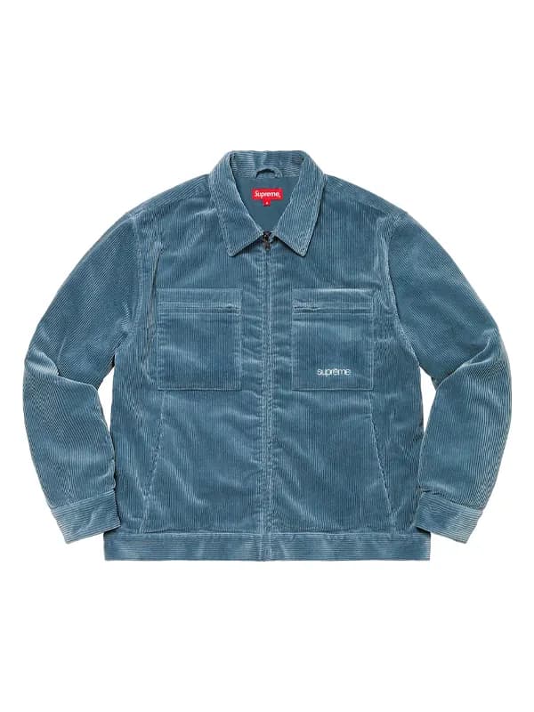 Supreme Corduroy Zip Blue Jacket