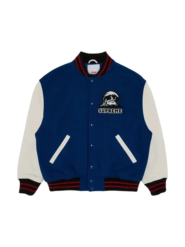 Supreme Wave Blue Varsity Jacket