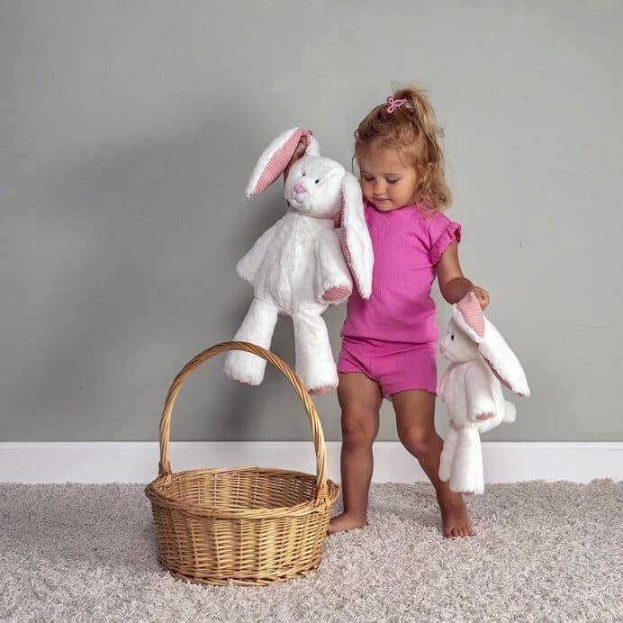 Marshmallow Cottonball Bunny – 13″ - thumbnail 8