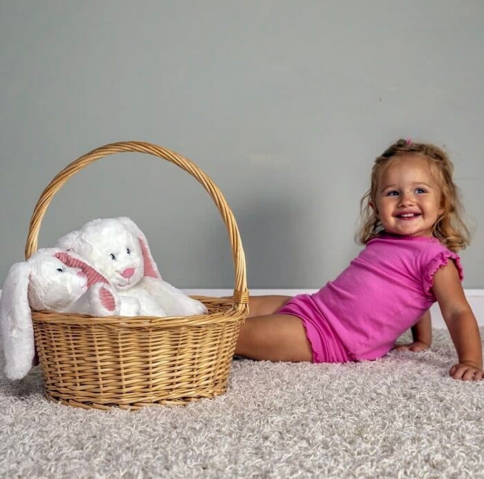 Marshmallow Cottonball Bunny – 13″ - thumbnail 2