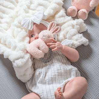 Sweet Dreams Bunny Teether Rattle – 6″ - thumbnail 6
