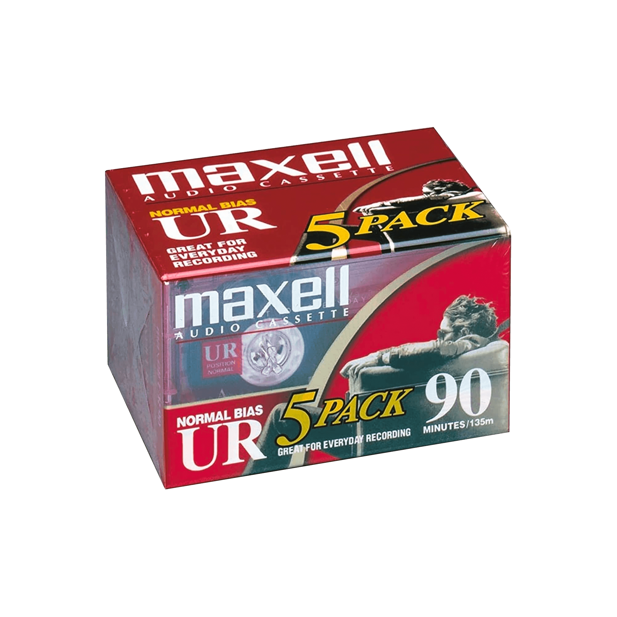 Normal Bias UR 90 Minute Cassette Tapes, 5-Pack